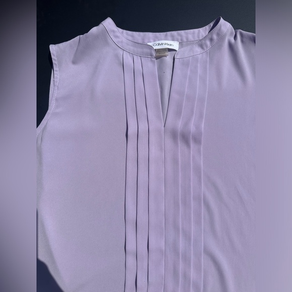Calvin Klein Pleat-Front Blouse - Picture 3 of 5